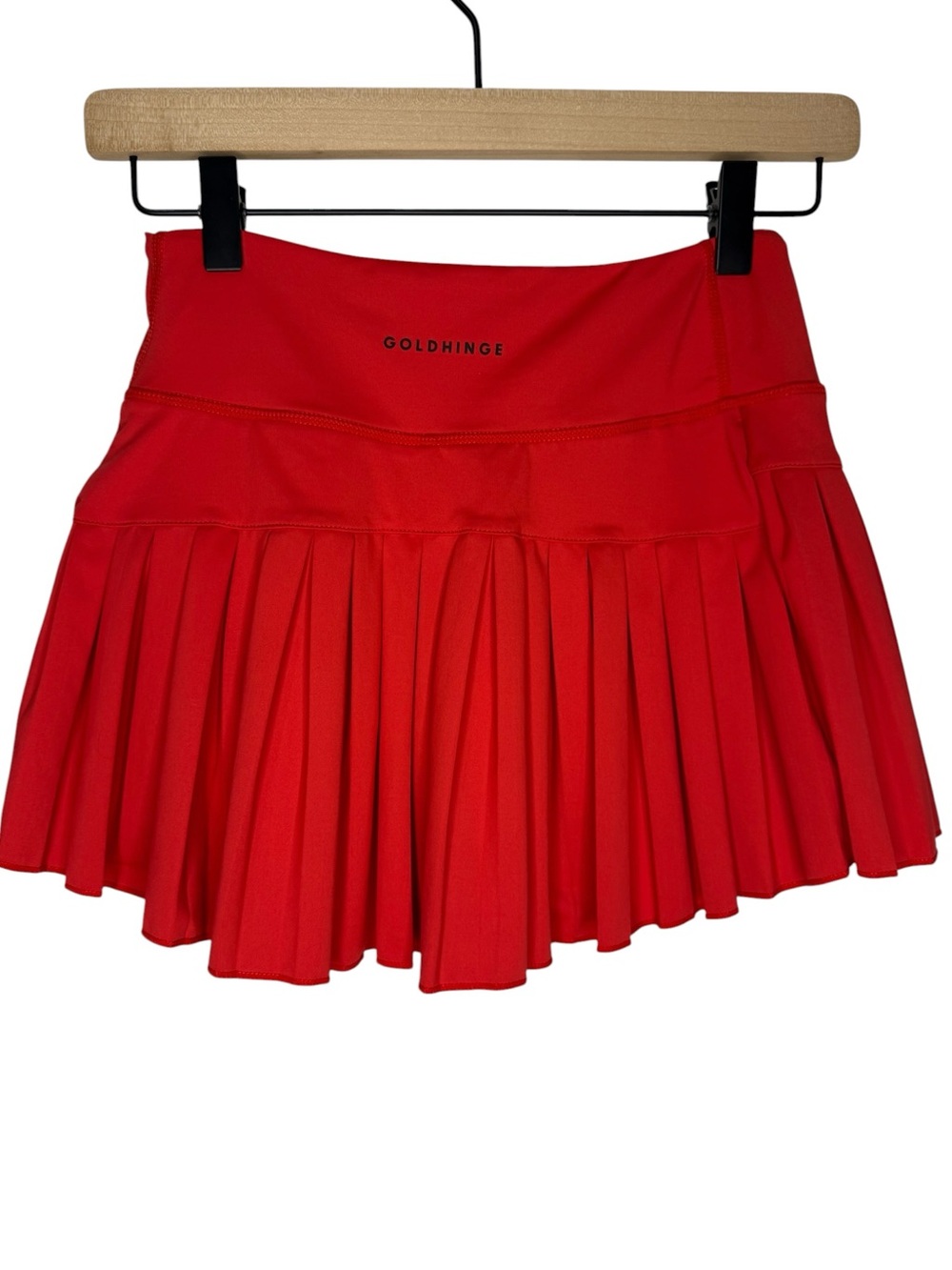 Goldhinge Red Pleated Tennis Skirt with Attached Shorts Size Small